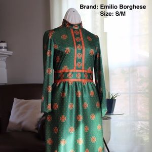 Vintage - 1970s - Emilio Borghese Maxi Dress